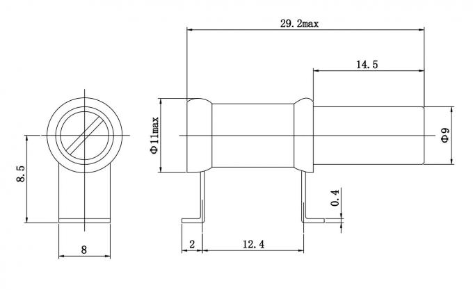 Condensatore miniatura di variabile del condensatore 2-70pF 1000VDC del regolatore del pistone